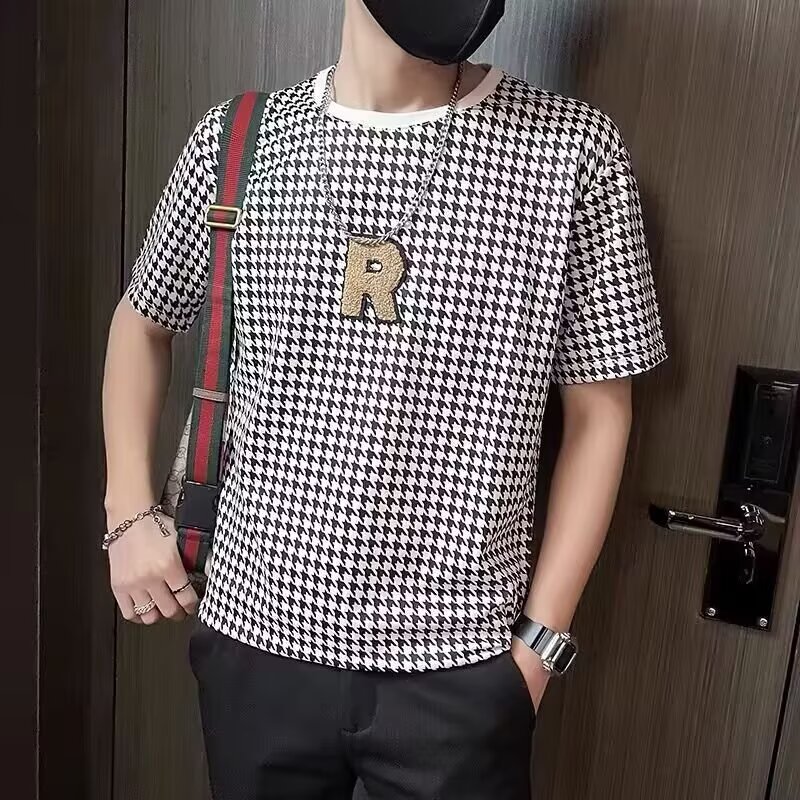 男士t恤短袖夏季2026年新款潮牌ins半袖衫男装网红小伙帅气上衣