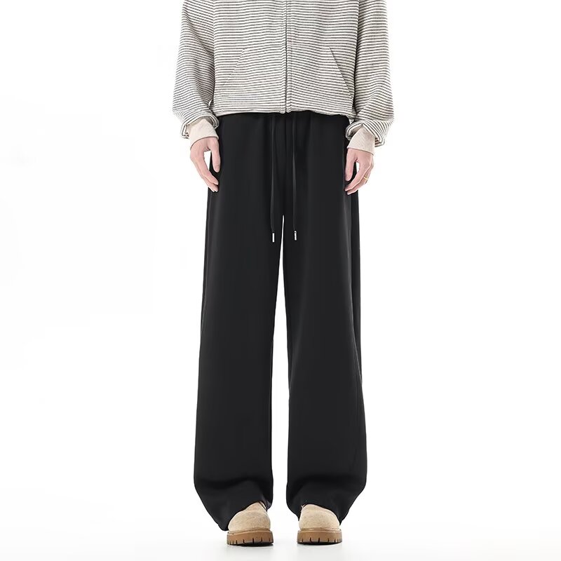 马克华菲休闲裤男2026新款春秋季潮牌美式复古重磅直筒运动阔腿裤