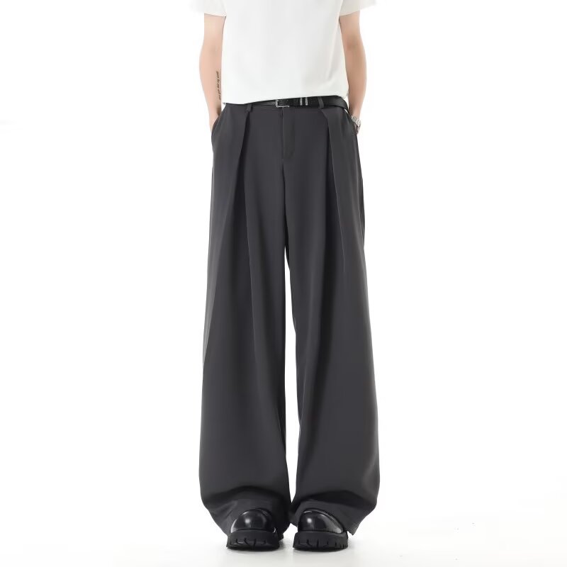 男士垂感直筒西裤男款秋季长裤休闲裤百搭日系裤子2026新款男裤潮