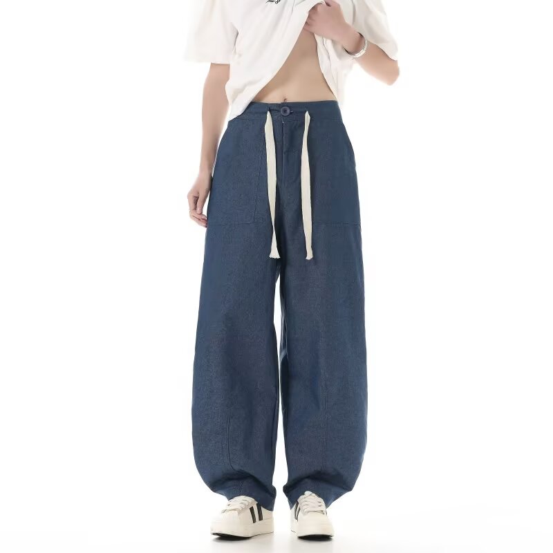 休闲卫裤男2026春秋款宽松直筒潮流针织春秋新款长裤子